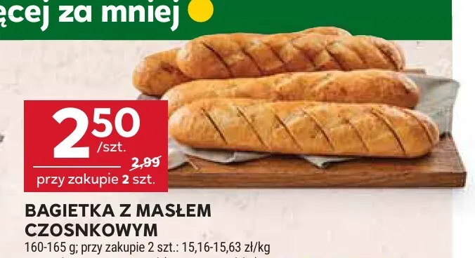 Bagietka z masłem czosnkowym promocja w Stokrotka