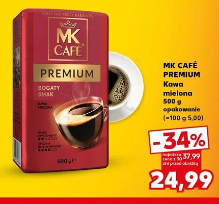 Kawa mielona MK Café Premium promocja w Kaufland