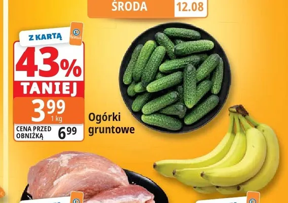 Ogórki gruntowe promocja w Leclerc