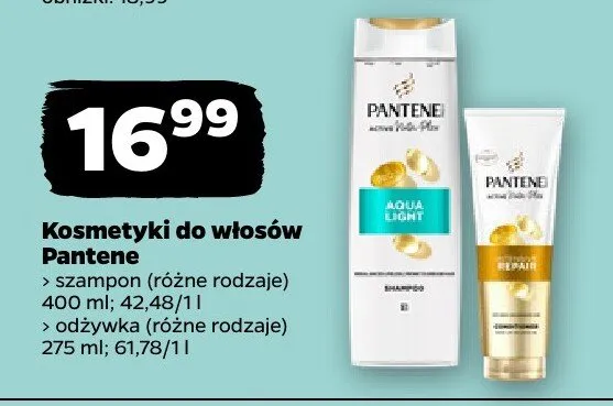 Kosmetyki do włosów odżywka różne rodzaje promocja w Netto