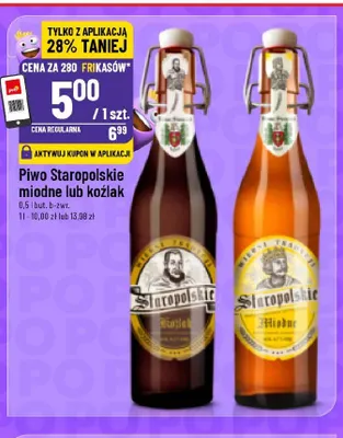 Piwo Staropolskie miodne promocja w POLOmarket