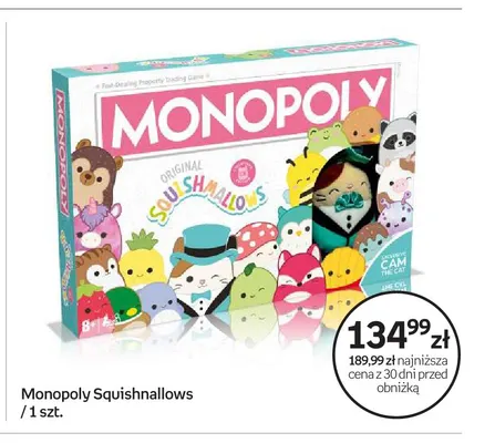 Gra planszowa Monopoly Squishmallows promocja w Empik