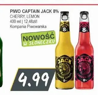 Piwo Captain Jack Cherry promocja w Słoneczko