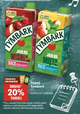 Napój Tymbark jabłko-mięta promocja w Delikatesy Centrum