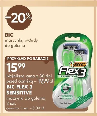 Maszynki do golenia Bic Flex 3 Sensitive promocja w Super-Pharm