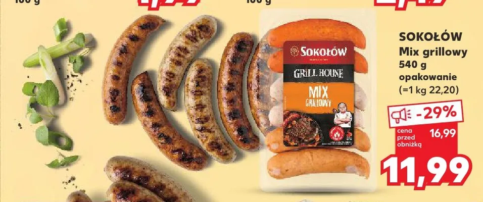 Mix grillowy Sokołów promocja w Kaufland