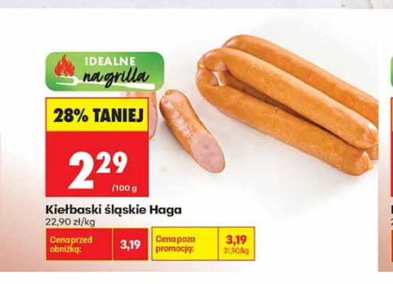 Kiełbaski śląskie Haga promocja w Biedronka