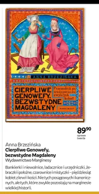 Książka Cierpliwe Genowefy, bezwstydne Magdaleny Anna Brzezińska promocja w Empik