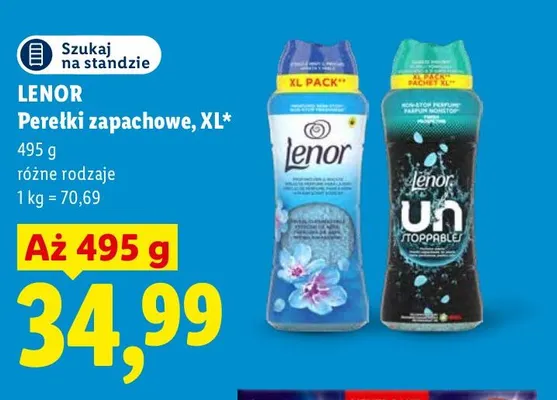 Perełki zapachowe Lenor XL promocja w Lidl