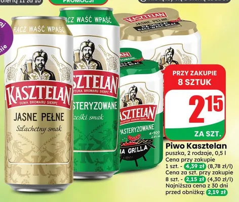 Piwo Kasztelan promocja w Dino
