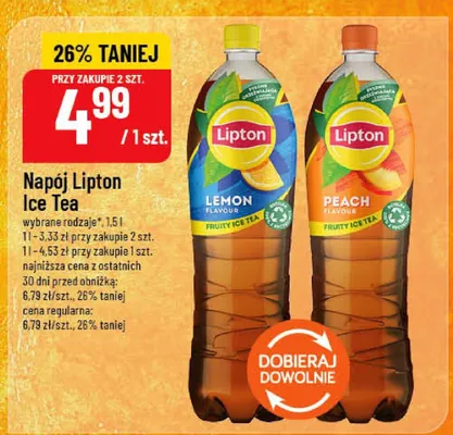 Napój Lipton Ice Tea peach promocja w POLOmarket