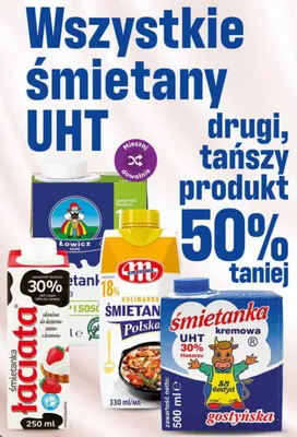 Śmietanka kremowa Gostyńska UHT 30% promocja w Dino