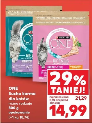 Sucha karma dla kotów różne rodzaje promocja w Kaufland