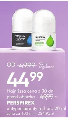 Antyperspirant roll-on Perspirex promocja w Super-Pharm