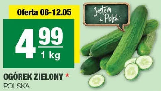 Ogórek zielony polski promocja w SPAR