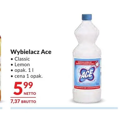 Wybielacz Ace Classic promocja w Makro