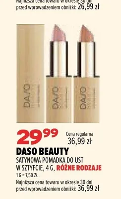 Satynowa pomadka do ust w sztyfcie Daso Beauty promocja w Drogerie Natura