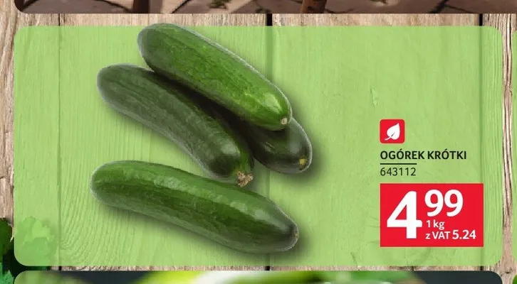 Ogórek krótki promocja w Selgros