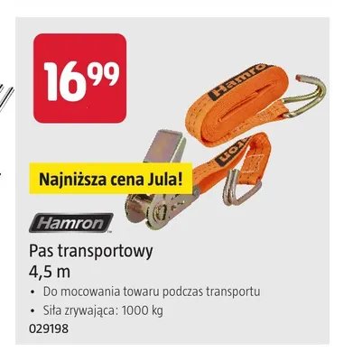 Pas transportowy 4,5 m Hamron promocja w Jula
