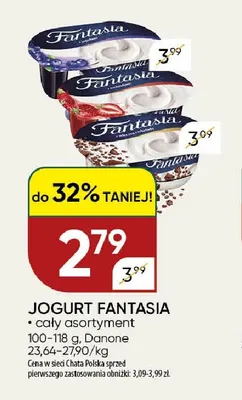 Jogurt Fantasia Danone promocja w Chata Polska