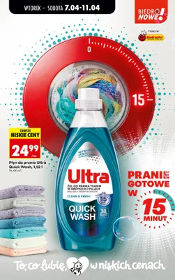 Żel do prania Quick Wash Clean & Fresh promocja w Biedronka