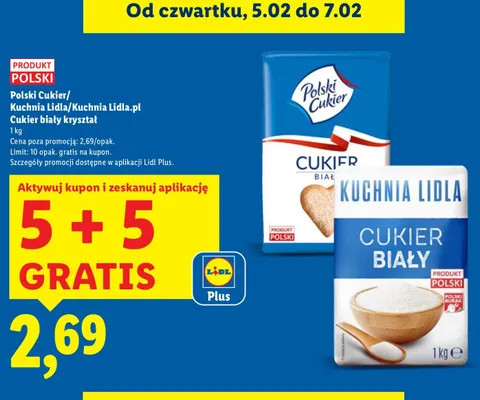 Cukier biały kryształ Kuchnia Lidla.pl promocja w Lidl