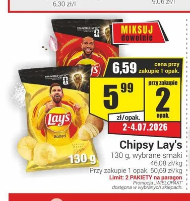 Chipsy Lay's Salted promocja w Delikatesy Sezam