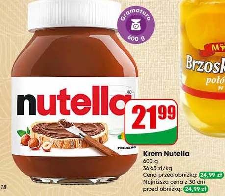 Krem Nutella promocja w Dino