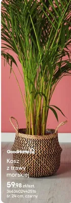 Kosz z trawy morskiej czarny promocja w Castorama