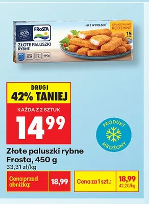 Złote paluszki rybne Frosta promocja w Biedronka