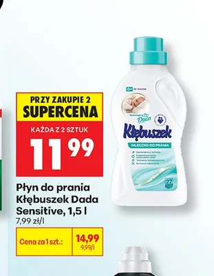 Płyn do prania Kłębuszek Dada Sensitive promocja w Biedronka