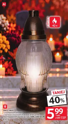 Znicz 140 g z wymiennym wkładem promocja w Selgros