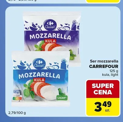 Ser mozzarella kula Carrefour Classic promocja w Carrefour Market