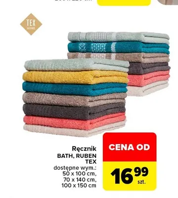 Ręcznik Bath Tex 100x150 cm promocja w Carrefour