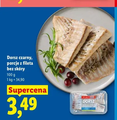 Dorsz czarny porcje z fileta bez skóry promocja w Lidl