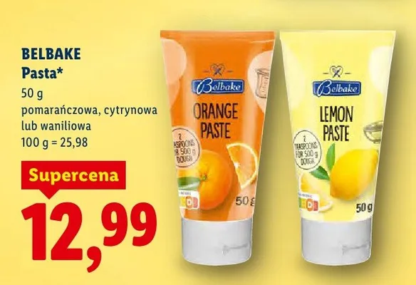 Pasta cytrynowa 50 g promocja w Lidl