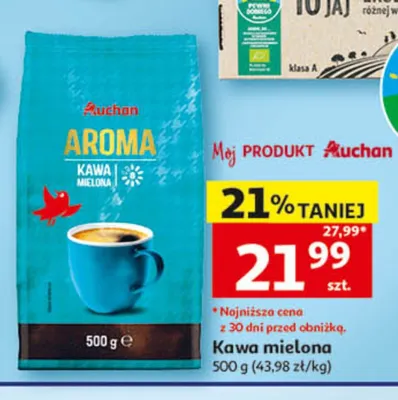 Kawa mielona Aroma Auchan promocja w Auchan