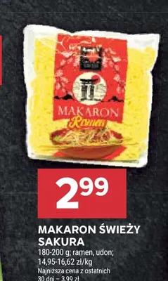 Makaron świeży ramen Sakura promocja w Stokrotka