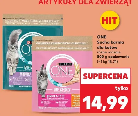 Sucha karma dla kotów różne rodzaje promocja w Kaufland
