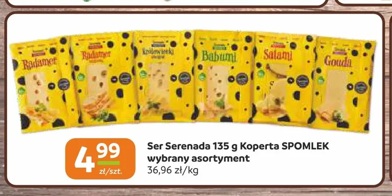 Ser Królewiecki w plastrach Serenada promocja w Społem Częstochowa