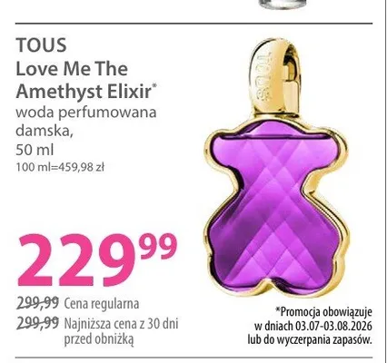 Woda perfumowana damska Tous Love Me The Amethyst Elixir promocja w Hebe