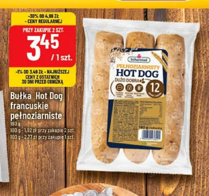 Bułka Hot Dog francuskie pełnoziarniste Schulstad promocja w POLOmarket