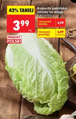 Kapusta pekińska młoda polska promocja w Biedronka