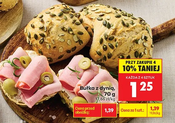 Bułka z dynią promocja w Biedronka