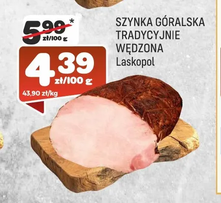 Szynka góralska tradycyjnie wędzona Laskopol promocja w Społem Praga