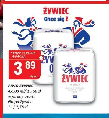 Piwo Żywiec Premium promocja w Chorten