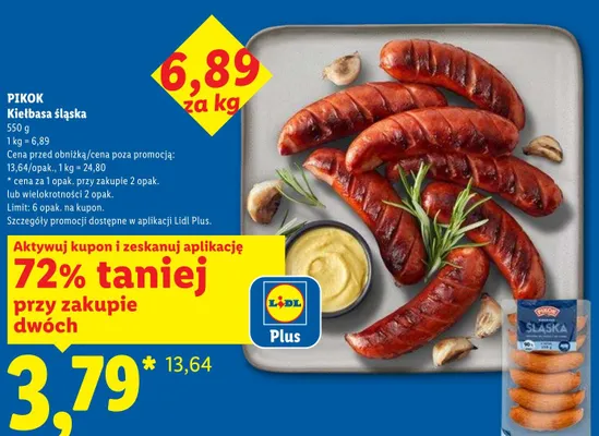 Kiełbasa śląska Pikok promocja w Lidl