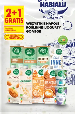 Napoje roślinne i jogurty Go Vege promocja w Biedronka