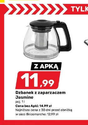 Dzbanek z zaparzaczem Jasmine promocja w Bricomarche