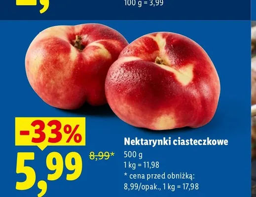 Nektarynki ciasteczkowe promocja w Lidl